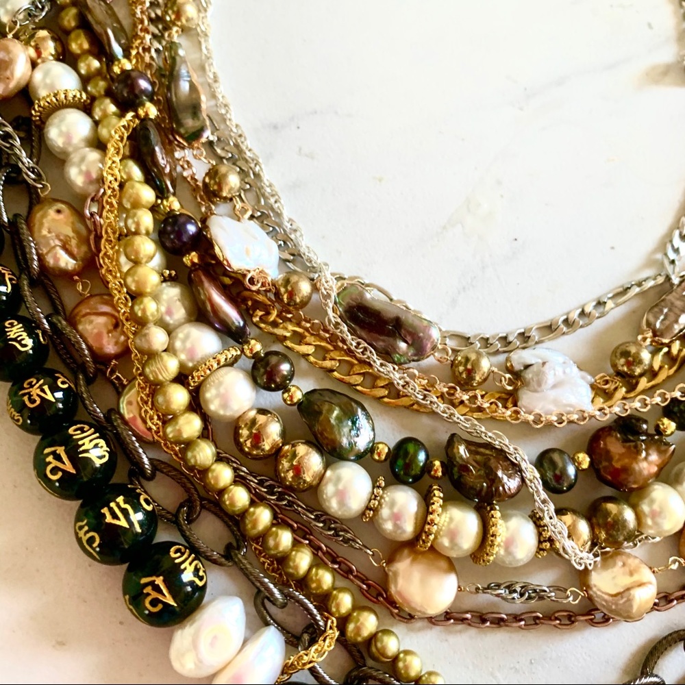 Handmade multi-strand necklace - Picture 5 of 11